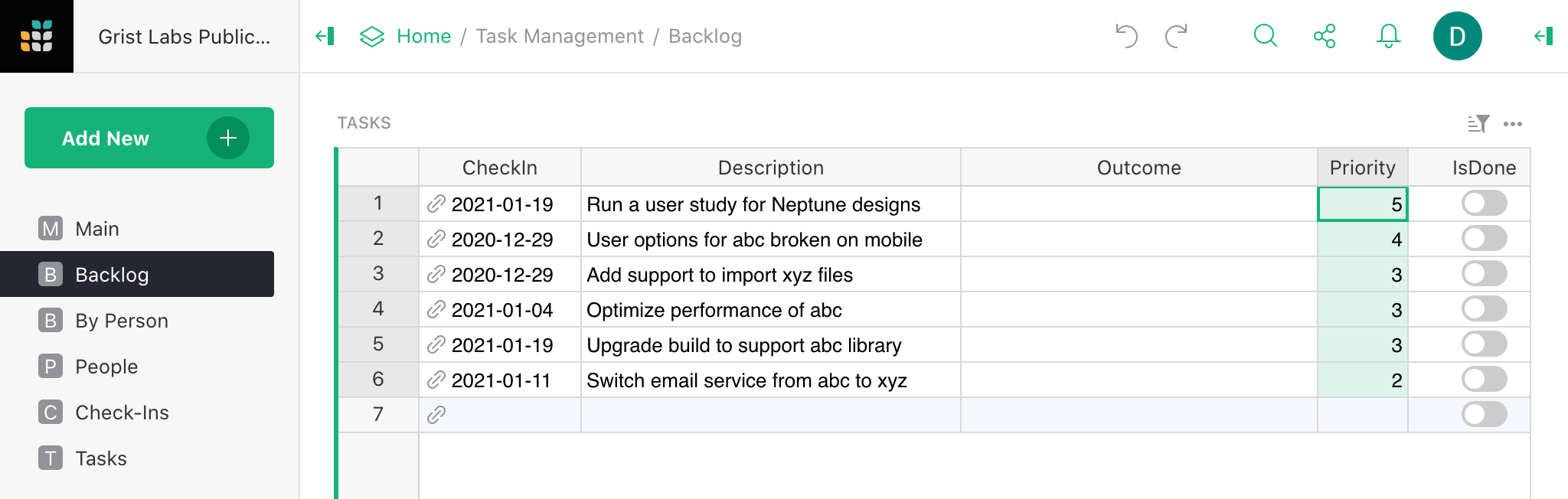 Backlog